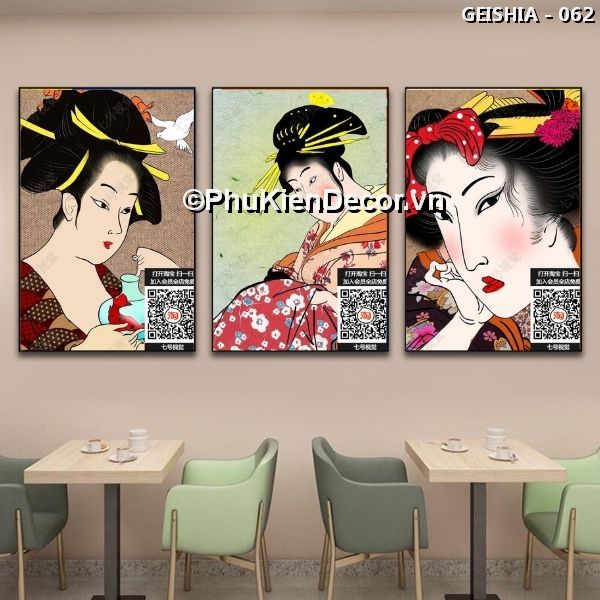 Tranh treo tường phong cách Nhật Bản mang vẻ đẹp huyền bí của nghệ thuật Geisha cuốn hút khó cưỡng Tranh treo tường phong cách Nhật Bản mang vẻ đẹp huyền bí của nghệ thuật Geisha cuốn hút khó cưỡng
