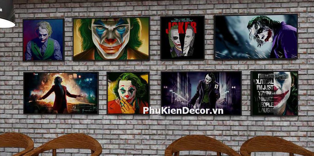 Tranh treo tường Joker Harley Quiin trang trí Tranh treo tường Joker Harley Quiin trang trí