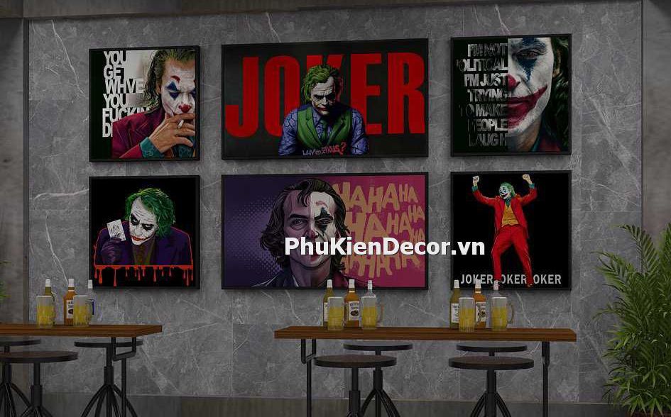 Tranh treo tường Joker Harley Quiin trang trí Tranh treo tường Joker Harley Quiin trang trí