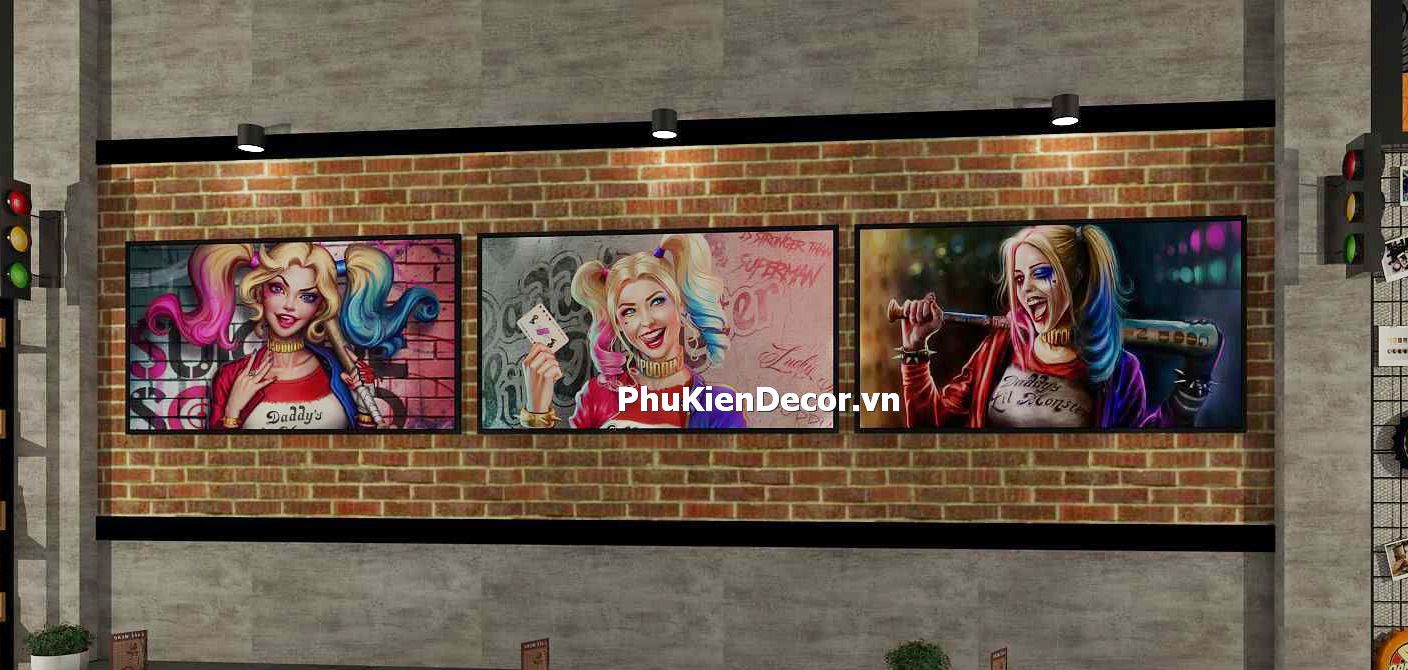 Tranh treo tường Joker Harley Quiin trang trí Tranh treo tường Joker Harley Quiin trang trí