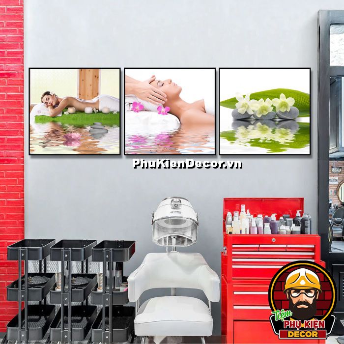 Tranh treo tường massage kết hợp thiên nhiên tạo sự an lành, gần gũi cho khách hành Tranh treo tường massage kết hợp thiên nhiên tạo sự an lành, gần gũi cho khách hành