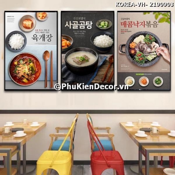 Tranh các món ăn đa dạng, phong phú. màu sắc bắt mắt, hấp dẫn của ẩm thực Hàn Quốc Tranh các món ăn đa dạng, phong phú. màu sắc bắt mắt, hấp dẫn của ẩm thực Hàn Quốc
