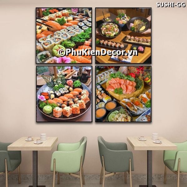 Tranh treo tường món sushi thơm ngon là nét đặc trưng trong văn hóa ẩm thực Nhật Bản Tranh treo tường món sushi thơm ngon là nét đặc trưng trong văn hóa ẩm thực Nhật Bản