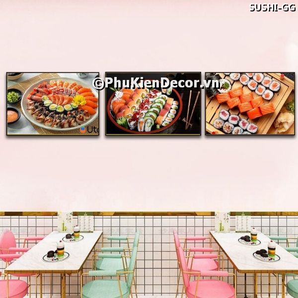 Tranh treo tường món sushi thơm ngon là nét đặc trưng trong văn hóa ẩm thực Nhật Bản Tranh treo tường món sushi thơm ngon là nét đặc trưng trong văn hóa ẩm thực Nhật Bản