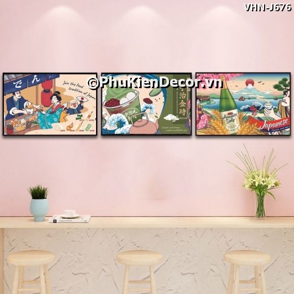 Tranh treo tường văn hóa Nhật phong cách hoạt hình tạo không gian sinh động, thú vị Tranh treo tường văn hóa Nhật phong cách hoạt hình tạo không gian sinh động, thú vị