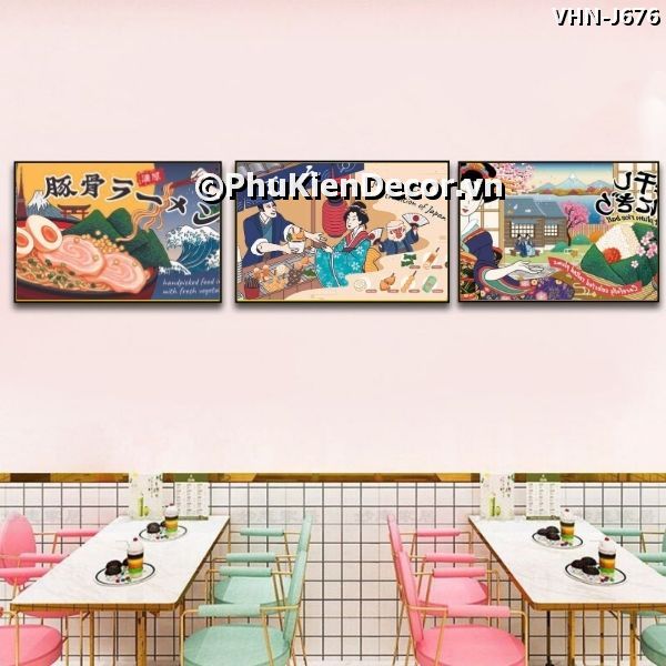 Tranh treo tường văn hóa Nhật phong cách hoạt hình tạo không gian sinh động, thú vị Tranh treo tường văn hóa Nhật phong cách hoạt hình tạo không gian sinh động, thú vị