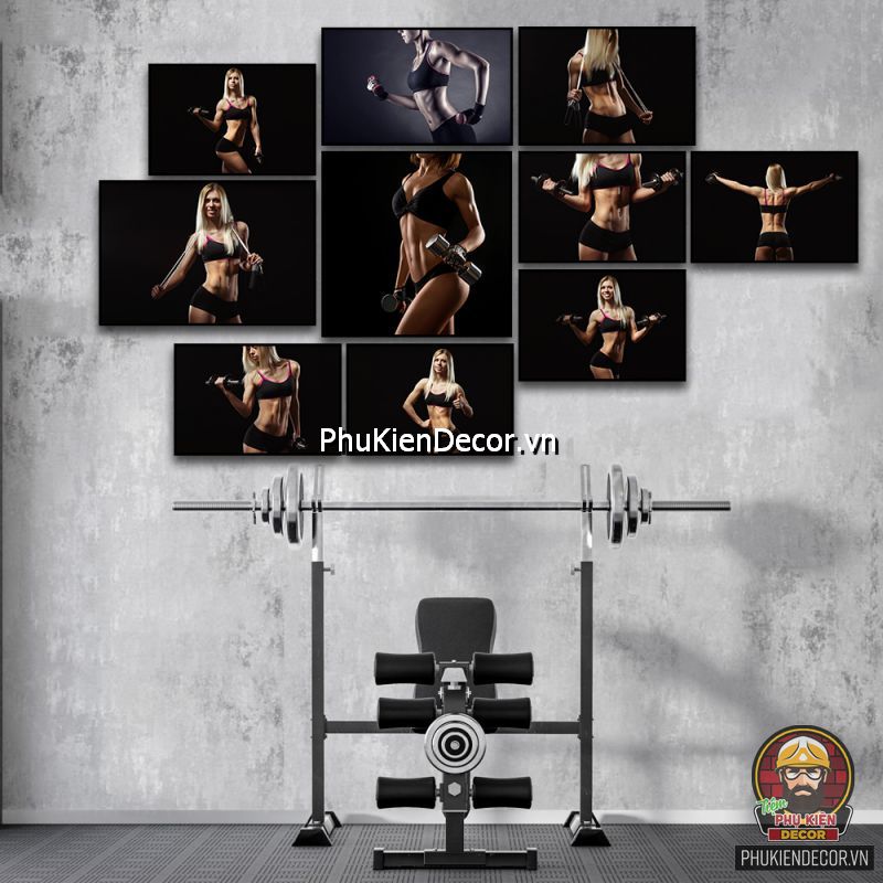 Sử dụng tranh treo tường phòng tập gym phổ biến tạo động lực cho người tập Sử dụng tranh treo tường phòng tập gym phổ biến tạo động lực cho người tập