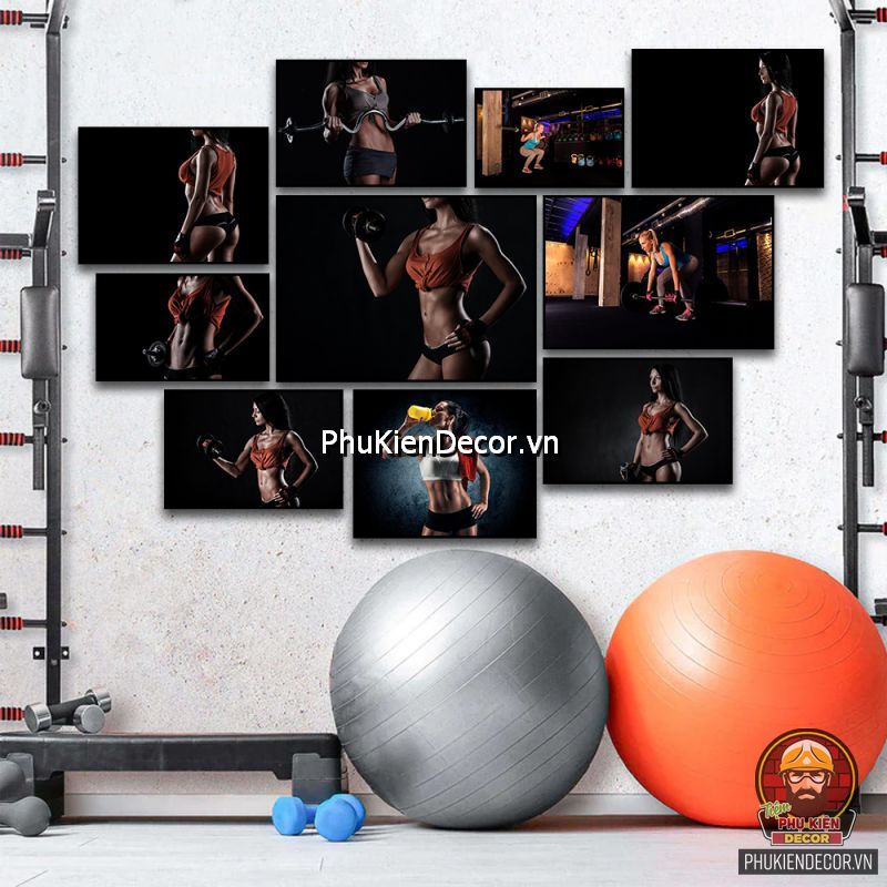 Mẫu tranh treo tường phòng tập thể hình đẹp được ưa chuộng Mẫu tranh treo tường phòng tập thể hình đẹp được ưa chuộng