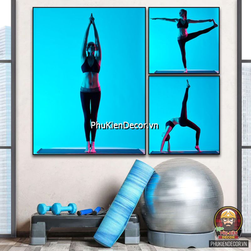 Sử dụng mẫu tranh treo tường phòng tập yoga sinh động mang lại không gian phòng tập tính thẩm mỹ cao Sử dụng mẫu tranh treo tường phòng tập yoga sinh động mang lại không gian phòng tập tính thẩm mỹ cao