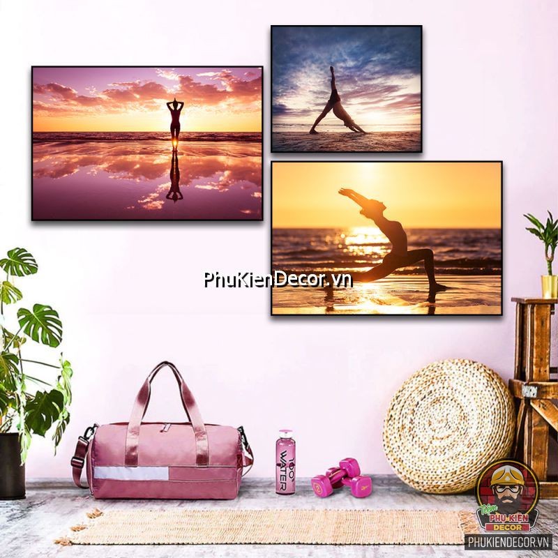 Sử dụng mẫu tranh treo tường phòng tập yoga sinh động mang lại không gian phòng tập tính thẩm mỹ cao Sử dụng mẫu tranh treo tường phòng tập yoga sinh động mang lại không gian phòng tập tính thẩm mỹ cao