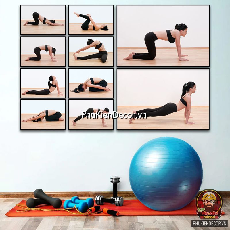 Hình ảnh tranh treo tường phòng tập yoga trang trí đẹp tạo động lực cho người tập Hình ảnh tranh treo tường phòng tập yoga trang trí đẹp tạo động lực cho người tập