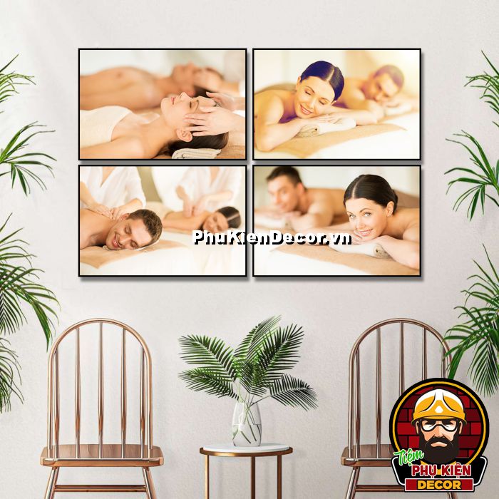 Tranh treo tường trang trí spa được lưa chọn phù hợp giúp tăng thu hút cho không gian