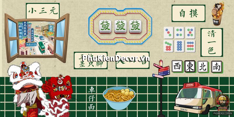 Mẫu trang trí quán ăn Trung Quốc bằng tranh treo tường poster báo chí cổ điển Mẫu trang trí quán ăn Trung Quốc bằng tranh treo tường poster báo chí cổ điển