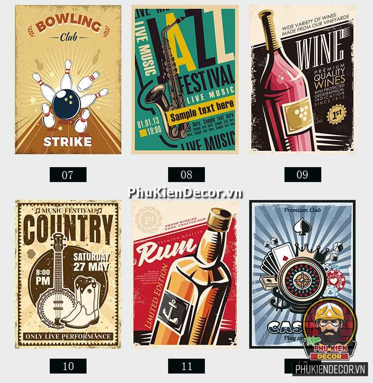 Tranh treo tường quán Beer phong cách Vintage, Retro sang trọng Tranh treo tường quán Beer phong cách Vintage, Retro sang trọng