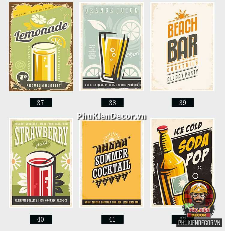Tranh treo tường quán Beer phong cách Vintage, Retro sang trọng Tranh treo tường quán Beer phong cách Vintage, Retro sang trọng