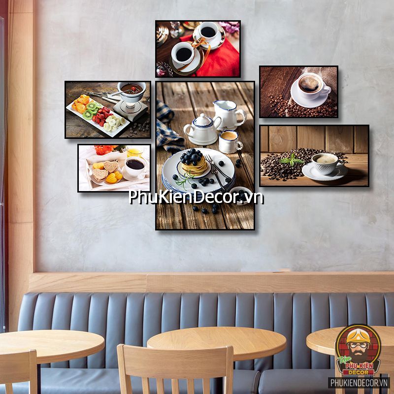 Hình ảnh tranh treo tường quán Cafe, Bia trang trí thông dụng
