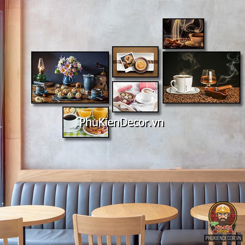 Hình ảnh tranh treo tường quán Cafe, Bia trang trí thông dụng
