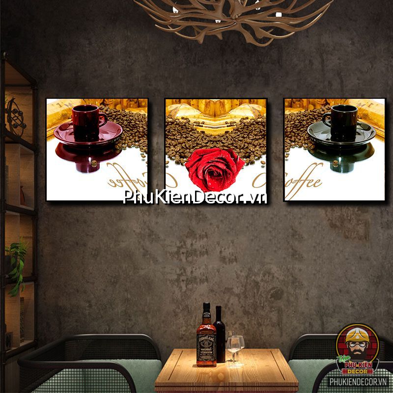 Tranh hạt cafe treo tường trang trí đẹp  Tranh hạt cafe treo tường trang trí đẹp