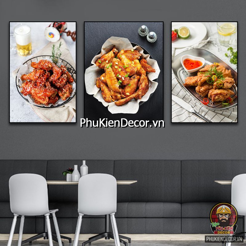 Sử dụng tranh treo tường quán gà rán tạo cảm giác ngon miệng  Sử dụng tranh treo tường quán gà rán tạo cảm giác ngon miệng