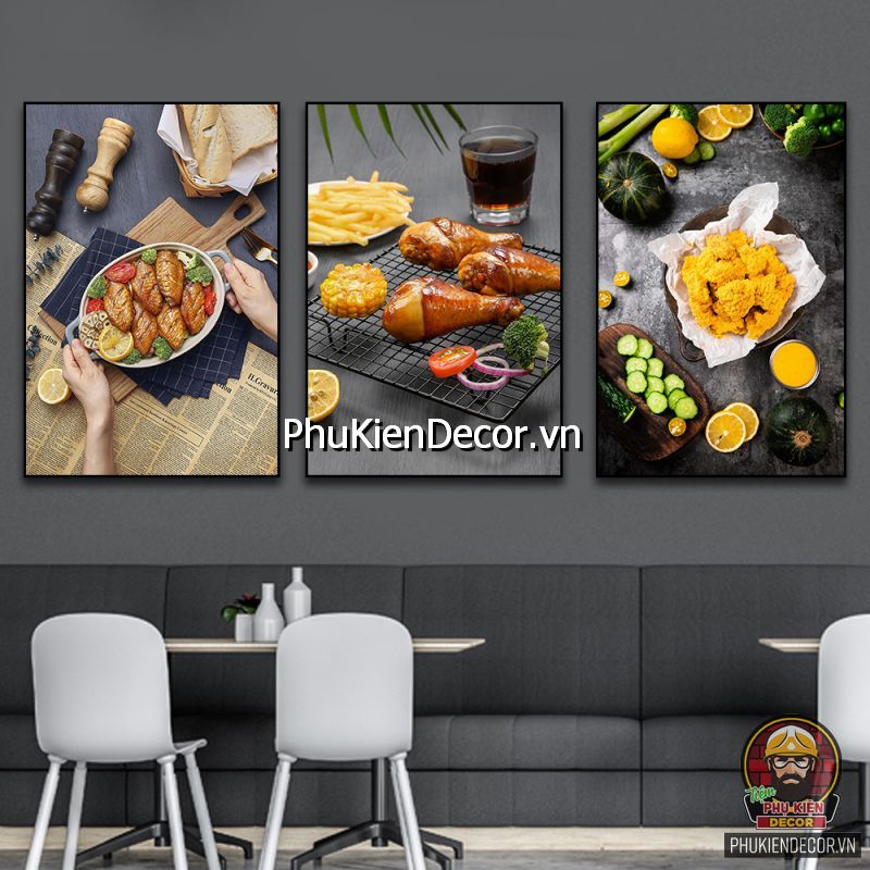 Sử dụng tranh treo tường quán gà rán tạo cảm giác ngon miệng  Sử dụng tranh treo tường quán gà rán tạo cảm giác ngon miệng