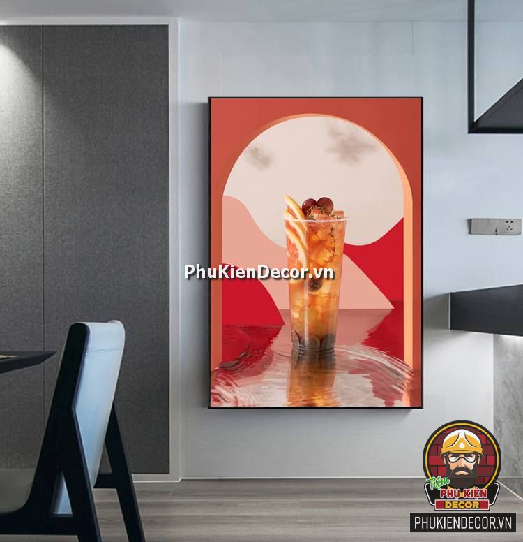 Tranh treo tường thức uống Quán Trà chanh Tranh treo tường thức uống Quán Trà chanh