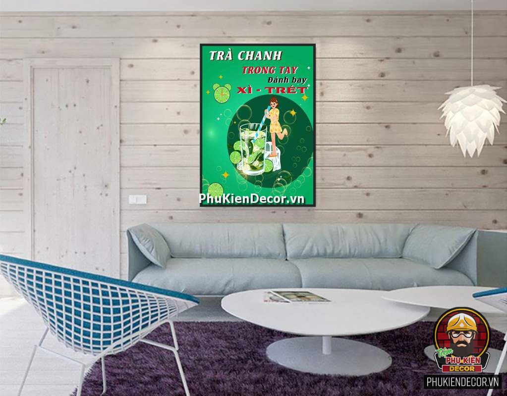 Slogan tranh treo tường quán Trà chanh độc lạ Slogan tranh treo tường quán Trà chanh độc lạ