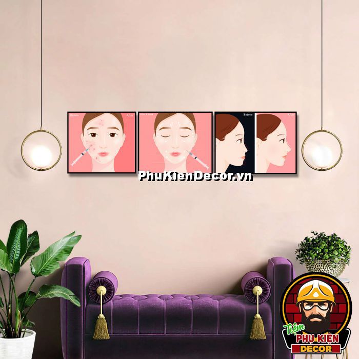 Tranh treo tường thẩm mỹ viện giúp tăng tính thẩm mỹ và sự chuyên nghiệp Tranh treo tường thẩm mỹ viện giúp tăng tính thẩm mỹ và sự chuyên nghiệp