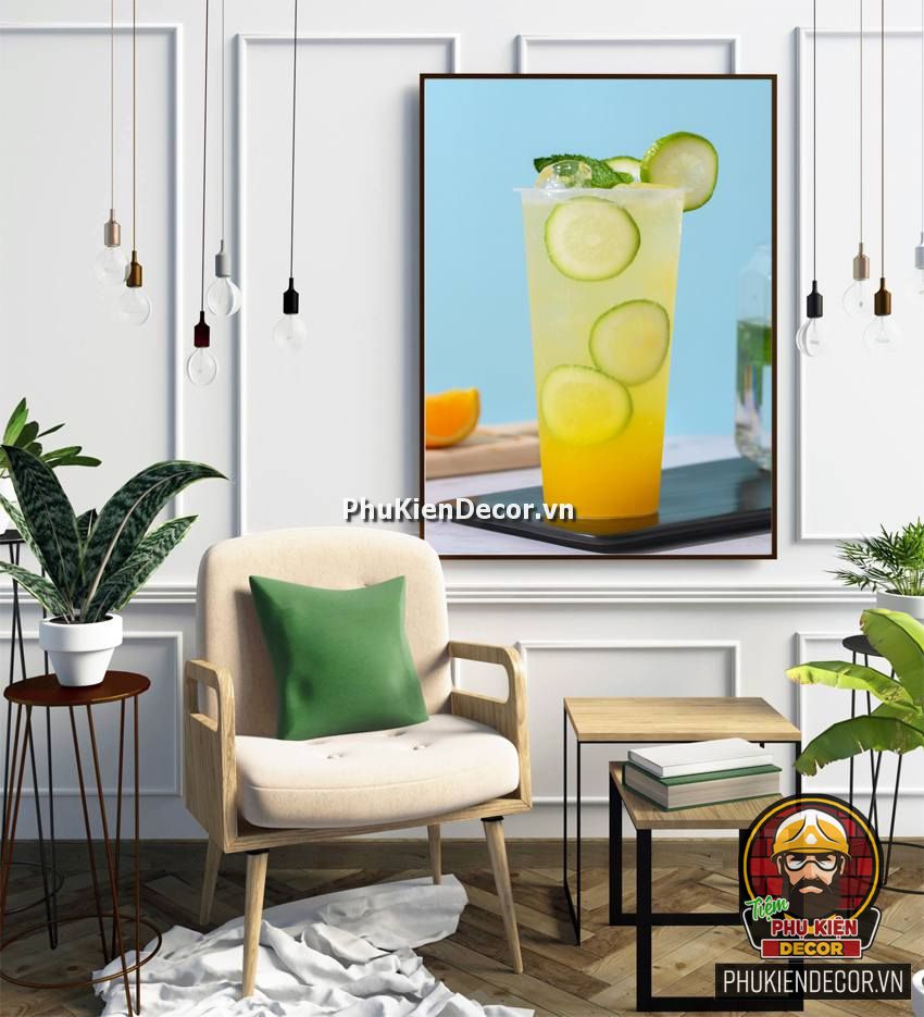 Tranh treo tường thức uống Quán Trà chanh Tranh treo tường thức uống Quán Trà chanh
