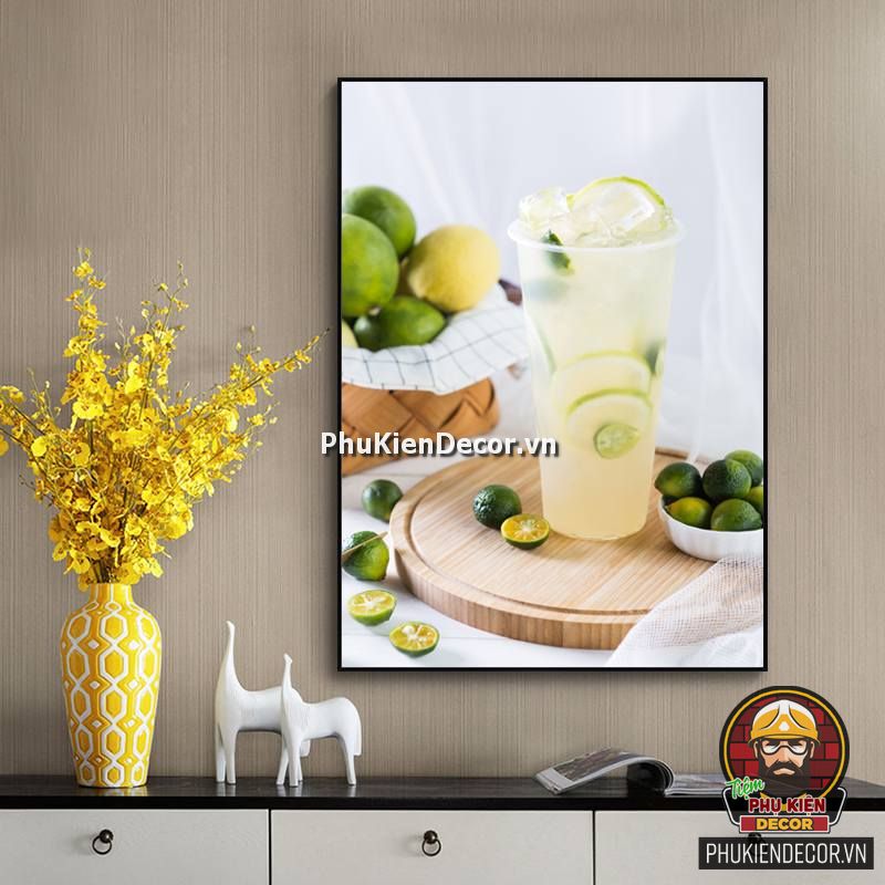 Tranh treo tường thức uống Quán Trà chanh tươi mát, ấn tượng Tranh treo tường thức uống Quán Trà chanh tươi mát, ấn tượng