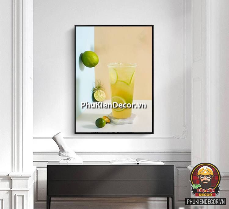 Tranh treo tường thức uống Quán Trà chanh tươi mát, ấn tượng Tranh treo tường thức uống Quán Trà chanh tươi mát, ấn tượng