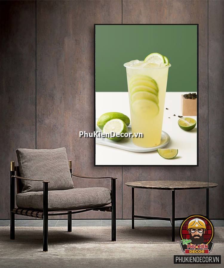 Tranh treo tường thức uống Quán Trà chanh tươi mát, ấn tượng Tranh treo tường thức uống Quán Trà chanh tươi mát, ấn tượng
