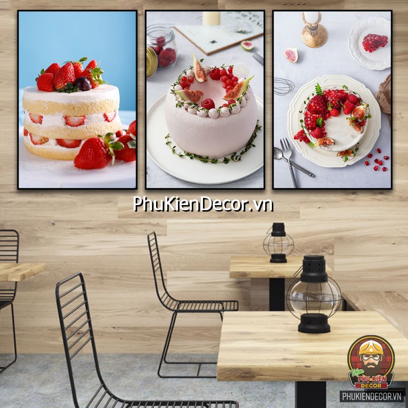 Mẫu tranh treo tường tiệm bánh kem phong cách đương đại Mẫu tranh treo tường tiệm bánh kem phong cách đương đại