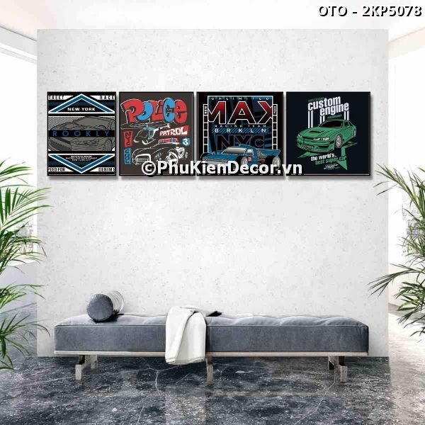 Tranh treo tường tiệm garage tân tiến, hiện đại, nổi bật Tranh treo tường tiệm garage tân tiến, hiện đại, nổi bật