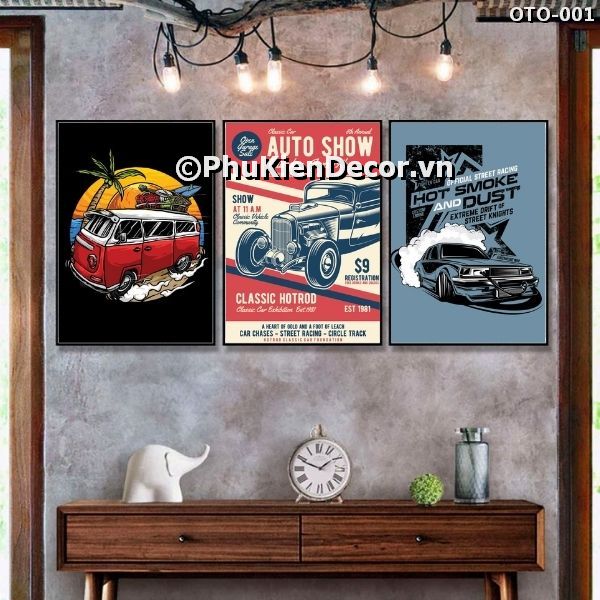 Tranh treo tường bộ sưu tập các mẫu xe ô tô đa dạng, đẹp, hợp thời tăng hiệu ứng quảng cáo cho tiệm garage  Tranh treo tường bộ sưu tập các mẫu xe ô tô đa dạng, đẹp, hợp thời tăng hiệu ứng quảng cáo cho tiệm garage