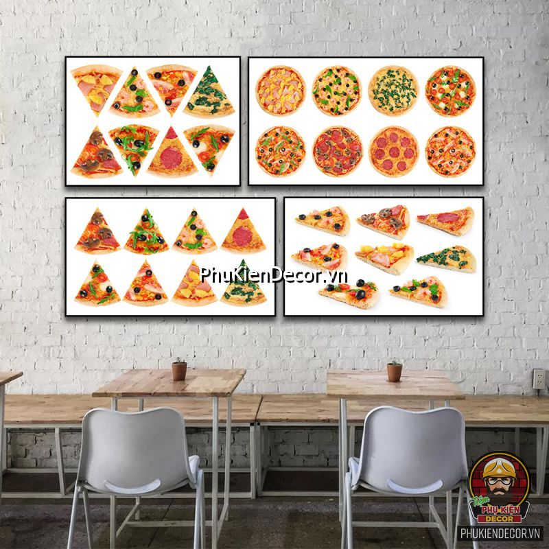 Trang trí quán pizza bằng tranh treo tường được ưu ái lựa chọn nhiều nhất Trang trí quán pizza bằng tranh treo tường được ưu ái lựa chọn nhiều nhất