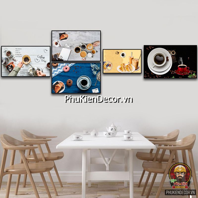 Mẫu tranh treo tường trang trí tiệm trà bánh ấn tượng Mẫu tranh treo tường trang trí tiệm trà bánh ấn tượng