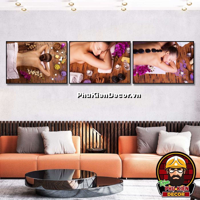 Tranh treo tường trang trí massage tạo không gian yên bình, thư thái, nhẹ nhàng Tranh treo tường trang trí massage tạo không gian yên bình, thư thái, nhẹ nhàng