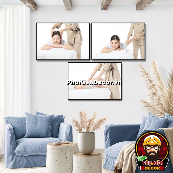 Tranh treo tường trang trí massage tạo không gian yên bình, thư thái, nhẹ nhàng Tranh treo tường trang trí massage tạo không gian yên bình, thư thái, nhẹ nhàng