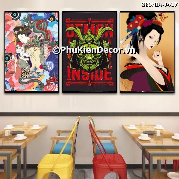 Tranh treo tường trang trí quán ăn, nhà hàng Nhật Bản chủ đề thần thoại, cố tích huyền bí, ấn tượng, độc đáo Tranh treo tường trang trí quán ăn, nhà hàng Nhật Bản chủ đề thần thoại, cố tích huyền bí, ấn tượng, độc đáo