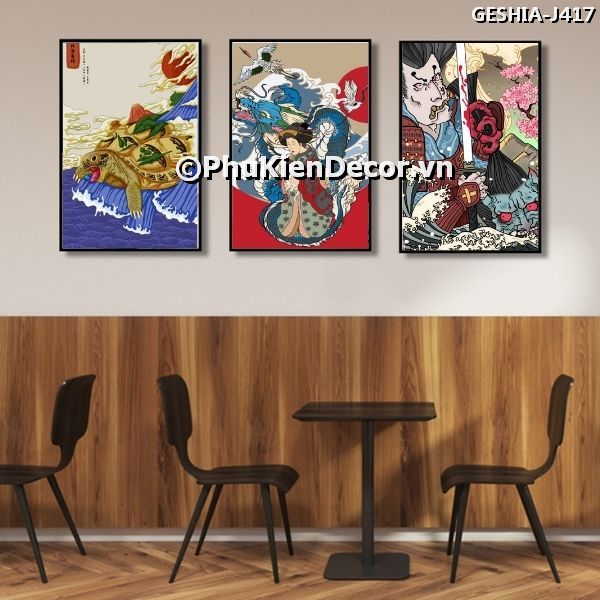 Tranh treo tường trang trí quán ăn, nhà hàng Nhật Bản chủ đề cổ tích Nhật Bản huyền bí Tranh treo tường trang trí quán ăn, nhà hàng Nhật Bản chủ đề cổ tích Nhật Bản huyền bí