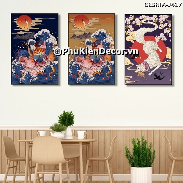 Tranh treo tường phong cách vẽ hoạt hình thể hiện nét đẹp văn hóa Nhật Bản đặc sắc,phong phú Tranh treo tường phong cách vẽ hoạt hình thể hiện nét đẹp văn hóa Nhật Bản đặc sắc,phong phú