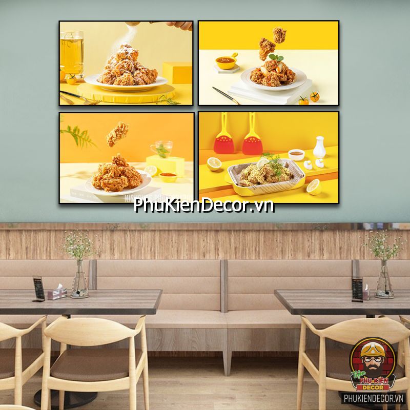 Hình ảnh tranh treo tường trang trí quán thức ăn nhanh hiện đại nhất hiện nay Hình ảnh tranh treo tường trang trí quán thức ăn nhanh hiện đại nhất hiện nay