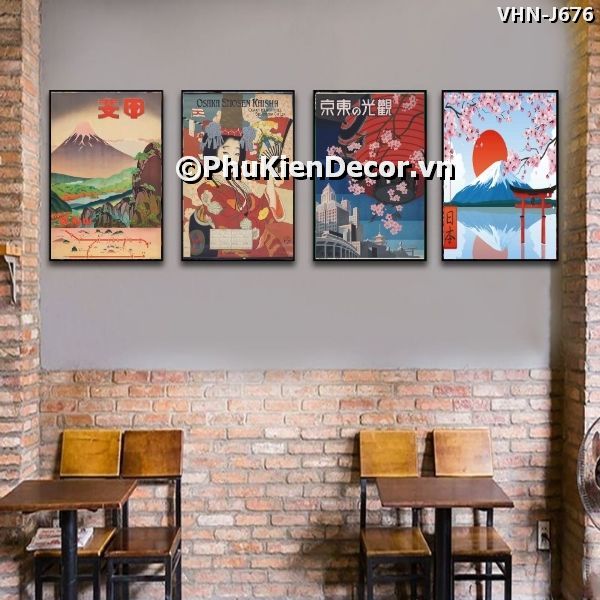 Tranh treo tường các phong cảnh là biểu tượng văn hóa đặc trưng, đặc sắc của xứ sở Hoa Anh Đào