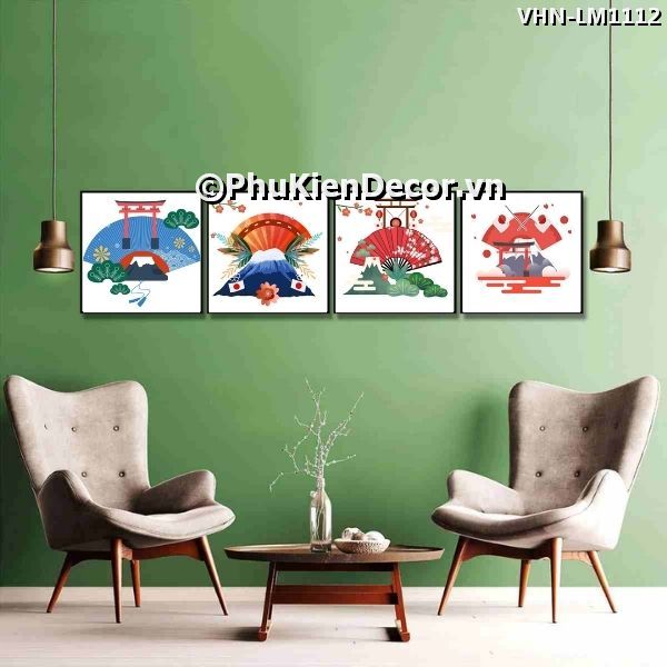 Tranh treo tường các phong cảnh là biểu tượng văn hóa đặc trưng, đặc sắc của xứ sở Hoa Anh Đào