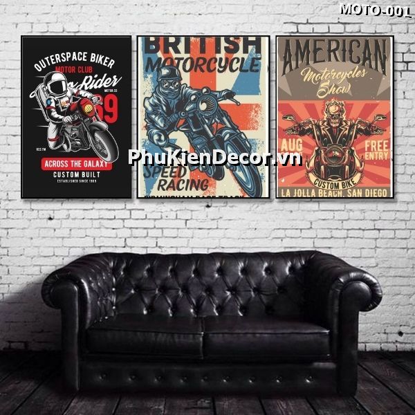 Tranh treo tường xe máy, moto bộ sưu tập đa dạng, hiện đại, tạo nét độc đáo riêng cho không gian Tranh treo tường xe máy, moto bộ sưu tập đa dạng, hiện đại, tạo nét độc đáo riêng cho không gian