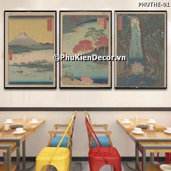Tranh trang trí phong cách Nhật Bản chủ đề thời đại Ukiyo-e đặc sắc, độc đáo Tranh trang trí phong cách Nhật Bản chủ đề thời đại Ukiyo-e đặc sắc, độc đáo