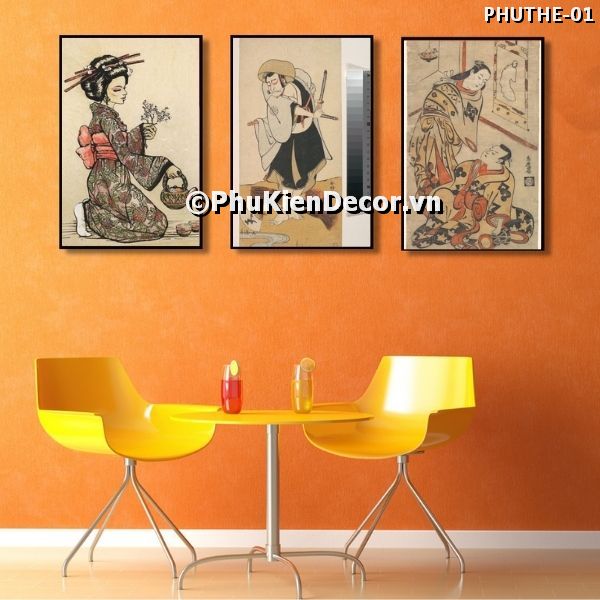 Tranh trang trí phong cách Nhật Bản chủ đề thời đại Ukiyo-e đặc sắc, độc đáo Tranh trang trí phong cách Nhật Bản chủ đề thời đại Ukiyo-e đặc sắc, độc đáo