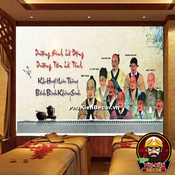 Tranh về các bậc danh y nổi tiếng về dưỡng sinh Trung Hoa tạo độ tin cậy cho quá trình trị liệu Tranh về các bậc danh y nổi tiếng về dưỡng sinh Trung Hoa tạo độ tin cậy cho quá trình trị liệu