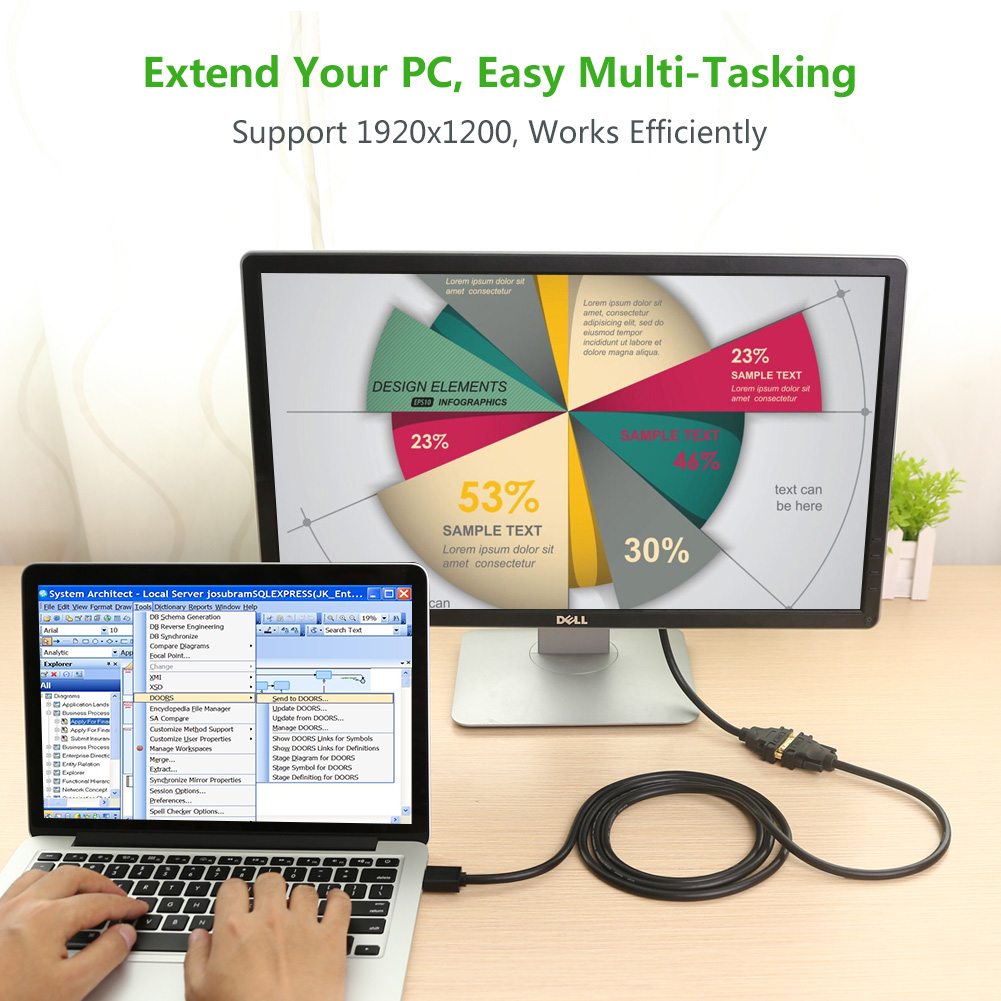 Cáp chuyển HDMI to DVI dài 1M Ugreen 30116 Cáp chuyển HDMI to DVI dài 1M Ugreen 30116