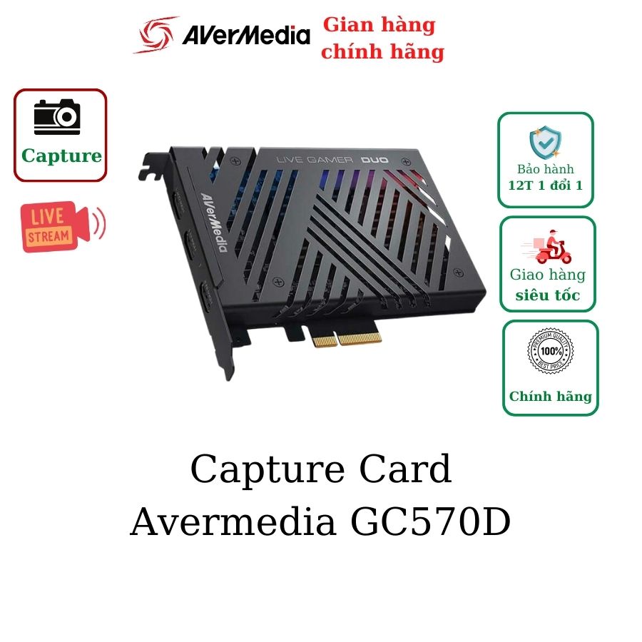 AVerMedia Live Gamer Duo. Dual HDMI 1080p Video Capture Card (GC570D)